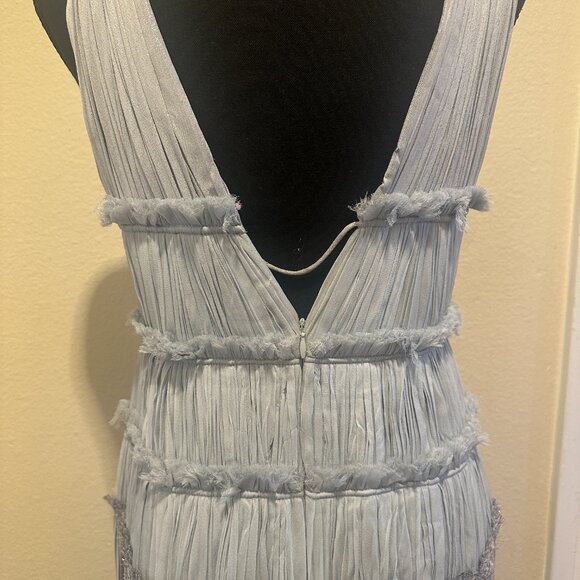 J Mendel Formal Silver Gown Size 8 - Picture 3 of 6